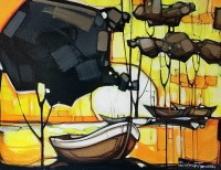 Salman Farooqi, 18 x 24 Inch, Acrylic on Canvas, Seascape Painting, AC-SF-658 Salman Farooqi, 18 x 24 Inch, Acrylic on Canvas, Seascape Painting, AC-SF-658